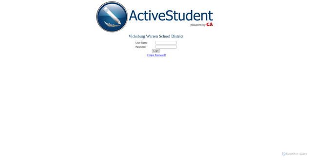 Security scan screenshot of https://ms7500.activestudent.net