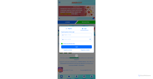 Security scan screenshot of http://2026-777.vip/