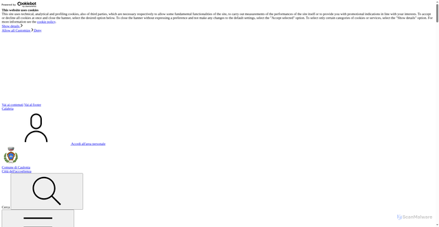 Security scan screenshot of https://www.comune.caulonia.rc.it/