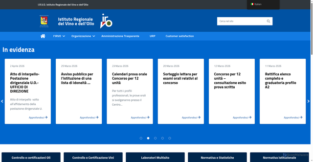 Security scan screenshot of https://www.irvos.it