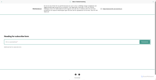Security scan screenshot of https://kitchenstar.se
