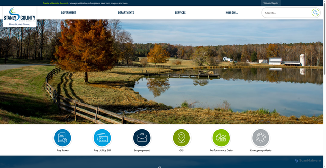 Security scan screenshot of https://stanlycountync.gov/