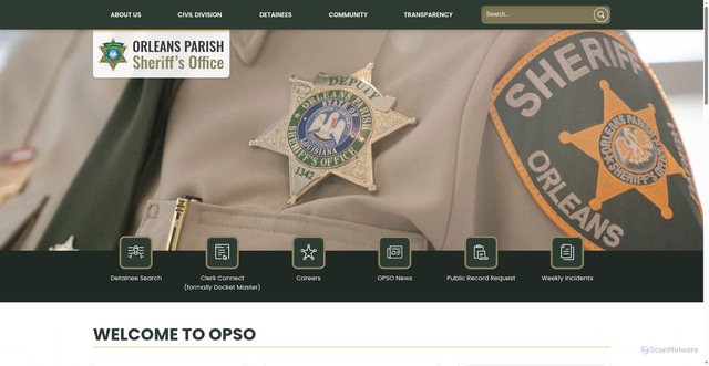 Security scan screenshot of https://www.opso.gov/