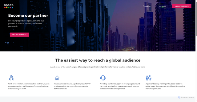 Security scan screenshot of https://agoda-connect.vercel.app/