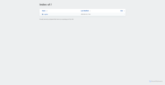 Security scan screenshot of https://ccsambelg.com/