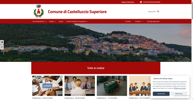 Security scan screenshot of https://www.comune.castellucciosuperiore.pz.it/