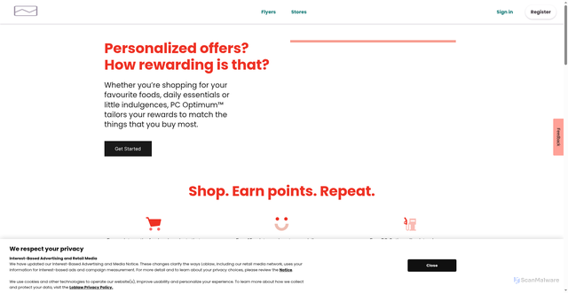 Security scan screenshot of https://www.pcoptimum.ca/