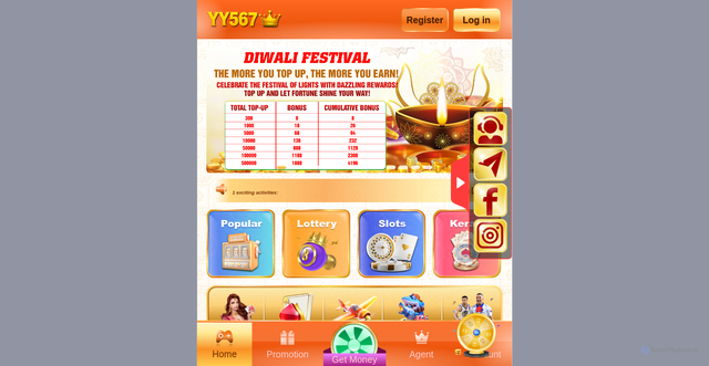 Security scan screenshot of http://yy567hzd0.cc/