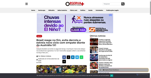 Security scan screenshot of https://observamais.com.br/brasil-reage/