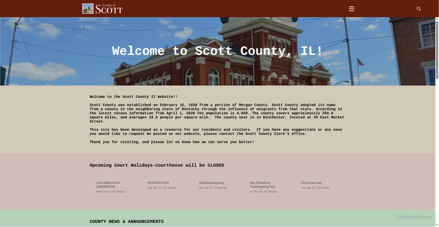 Security scan screenshot of https://scottcoil.gov/