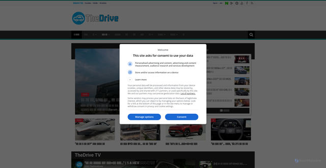 Security scan screenshot of https://www.thedrive.co.kr