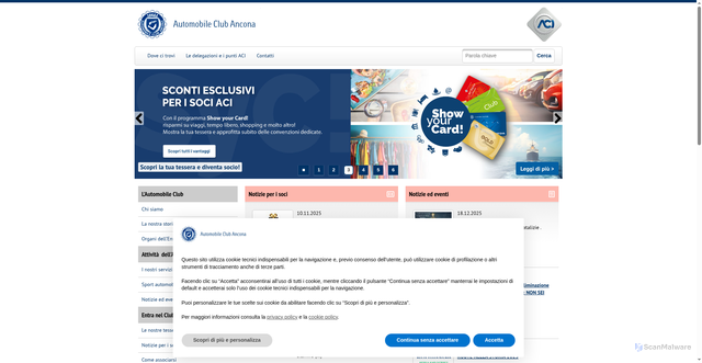Security scan screenshot of https://ancona.aci.it/