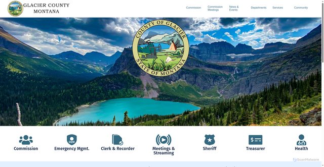 Security scan screenshot of https://glaciercountymt.gov/