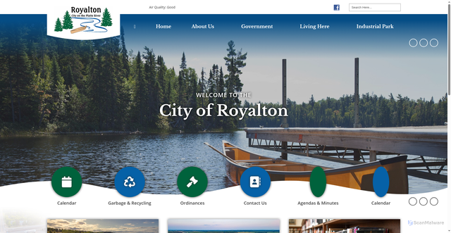 Security scan screenshot of https://cityofroyaltonmn.gov/