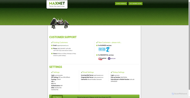 Security scan screenshot of https://maxnet.co.nz/