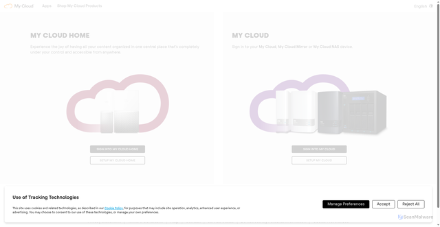 Security scan screenshot of https://mycloud.com