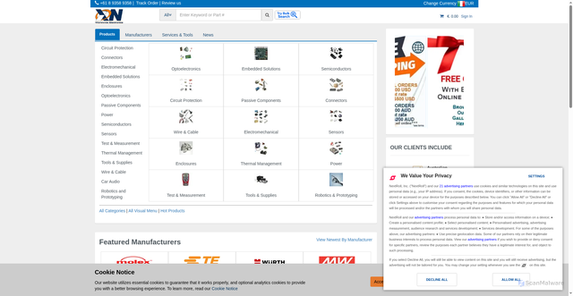 Security scan screenshot of https://xonelec.com