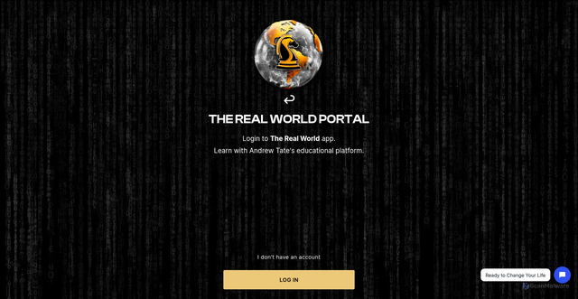 Security scan screenshot of https://www.therealworldportal.com/login
