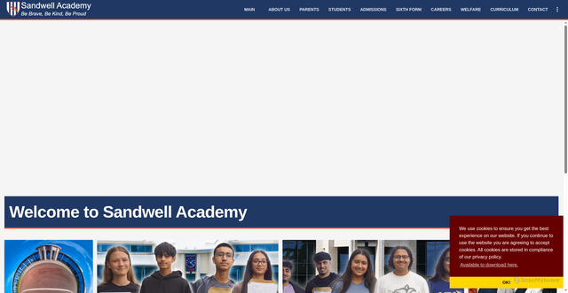 Security scan screenshot of https://www.sandwellacademy.com/