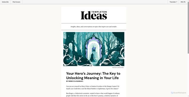 Security scan screenshot of https://mailchi.mp/templeton.org/templetonideas_20260311?e=9a9b26aac6