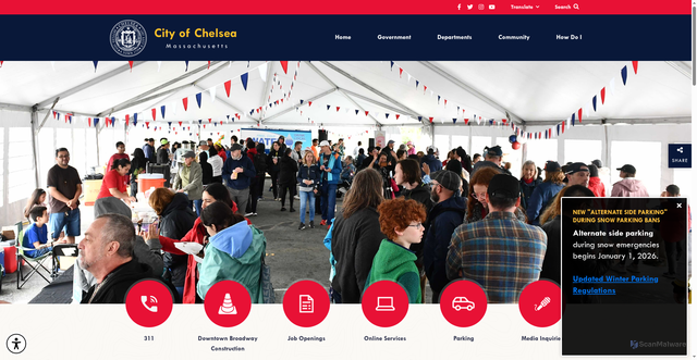 Security scan screenshot of https://chelseama.gov/