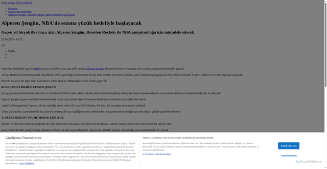 Security scan screenshot of https://www.ntv.com.tr/sporskor/alperen-sengun-nbade-sezona-yuzuk-hedefiyle-baslayacak,Ogj5kgg7GE-0sET3aUMxLQ