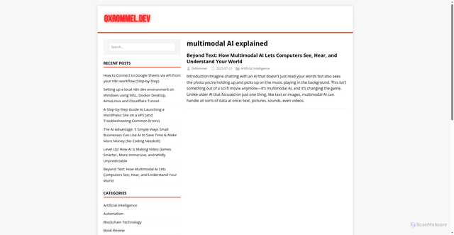 Security scan screenshot of 0xrommel.pages.dev