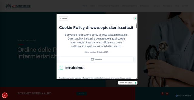 Security scan screenshot of https://www.opicaltanissetta.it/