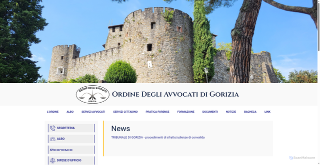 Security scan screenshot of https://www.avvocatigorizia.it/