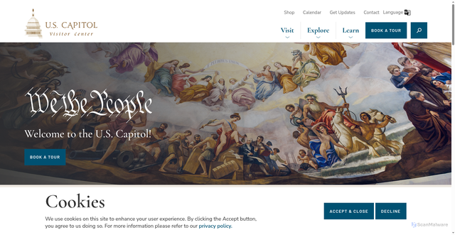 Security scan screenshot of https://www.visitthecapitol.gov/