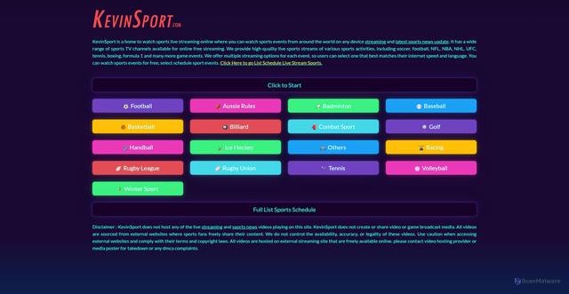 Security scan screenshot of https://kevinsportstream.top/oc_1