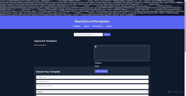 Security scan screenshot of https://maricdiscordtemplates-q1pnrjr5l0.edgeone.app/