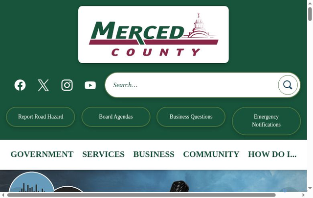 Security scan screenshot of https://www.countyofmerced.com/