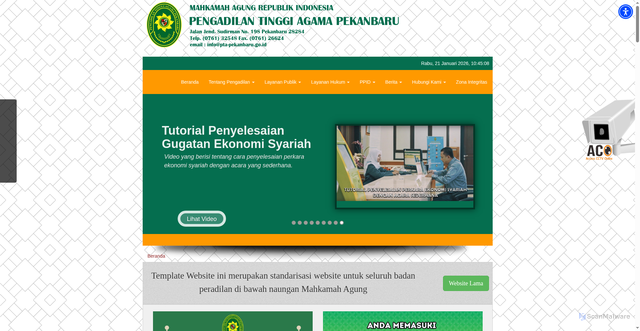 Security scan screenshot of https://www.pta-pekanbaru.go.id