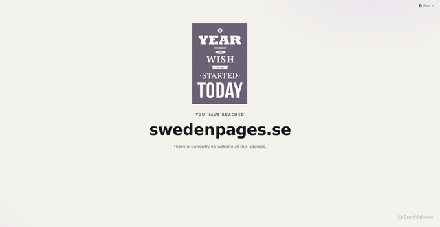 Security scan screenshot of https://swedenpages.se