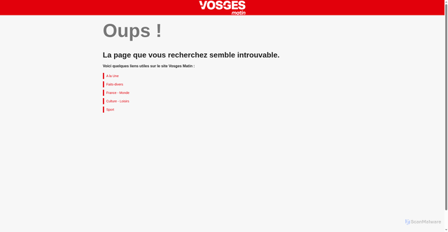 Security scan screenshot of https://cdn-s-www.vosgesmatin.fr