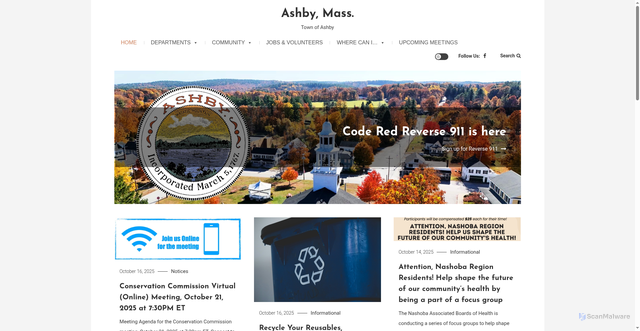 Security scan screenshot of https://ashbyma.gov/