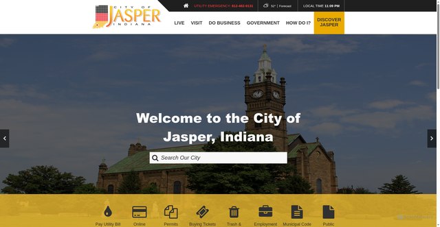 Security scan screenshot of https://www.jasperindiana.gov/