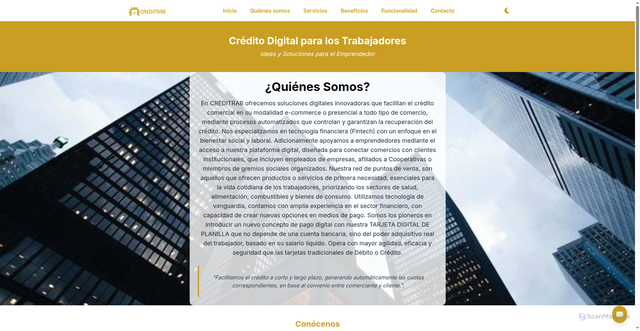 Security scan screenshot of https://creditrab.com/