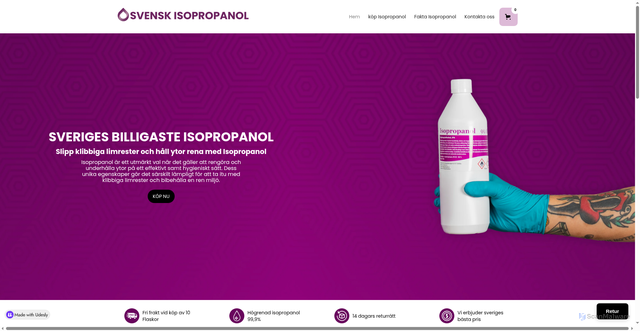 Security scan screenshot of https://isopropanol.se