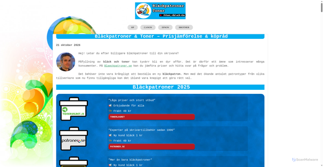 Security scan screenshot of https://blaeckpatroner.se