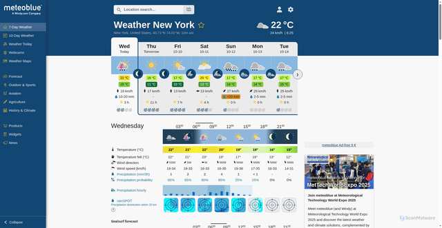 Security scan screenshot of https://www.meteoblue.com/en/weather/week/new-york_united-states_5128581