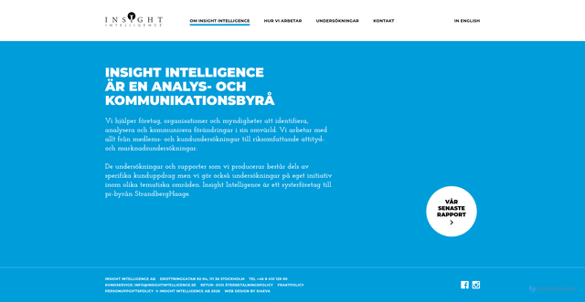 Security scan screenshot of https://www.insightintelligence.se/