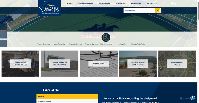 Security scan screenshot of https://wichitafallstx.gov/
