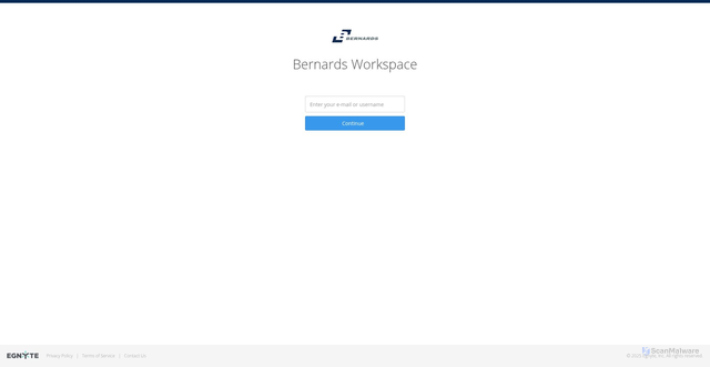 Security scan screenshot of https://bernards.egnyte.com