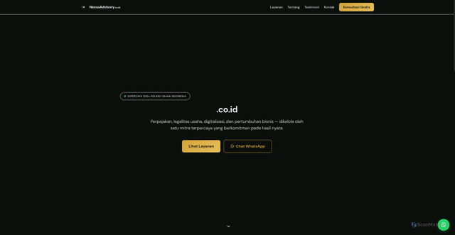 Security scan screenshot of https://nexusasvisory-4q3aievrtp.edgeone.app/