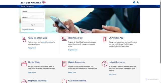Security scan screenshot of https://cardportal.works.com