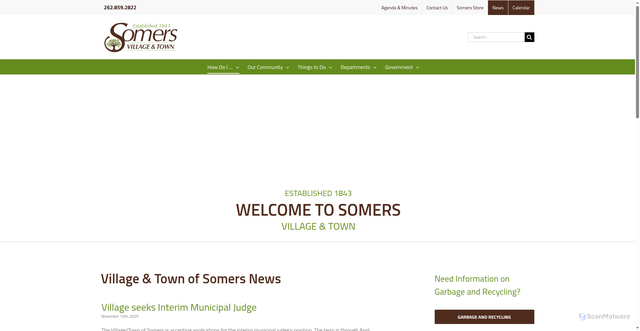 Security scan screenshot of https://www.somerswi.gov/