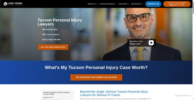Security scan screenshot of https://lambergoodnow.com/tucson/