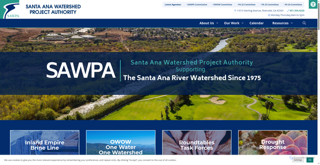 Security scan screenshot of https://sawpa.gov/